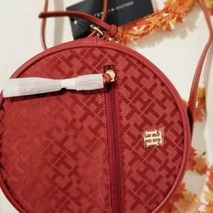 Red Round/ circle crossbody bag.Tommy Hilfiger